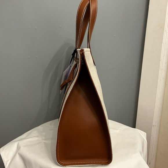 BALMAIN B-Army 42 Canvas Tote Bag With Leather Details - Picture 4 of 11